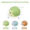 MTKO 3 Packs 2 in 1 Catnip Ball，Multi-Functional Interactive Cat Toy, Hedgehog Scratcher with Replaceable Catnip Ball,Moisture and Dust Resistant, Easy to Stick on Various Surfaces (3 Color