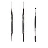 2 Packs 2-in-1 Dual-Ended Waterproof Eyebrow Pencil with 4-Fork-Tip Brow Pen and Precise Brow Pencil Create Natural Hair-Like Brows, with Dual-ended Eyebrow Brush (4# Black)