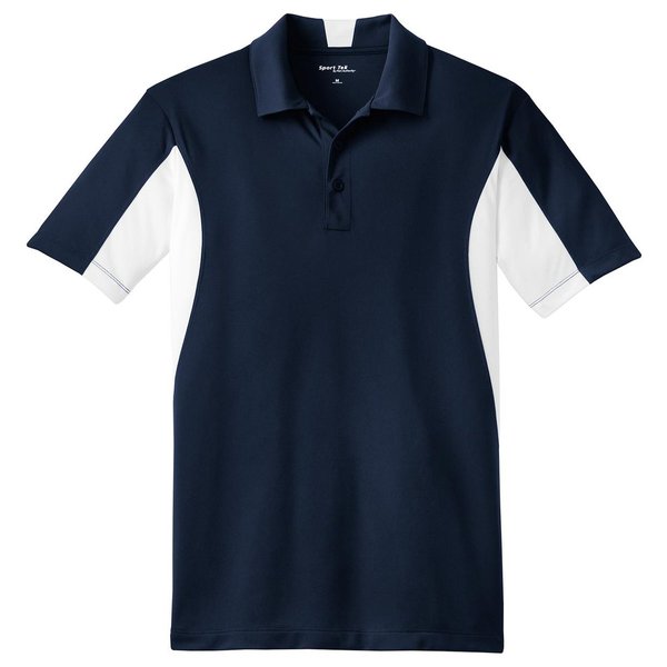 SPORT-TEK Men's Big and Tall Micropique Polo Shirt,4X Tall,Tr Navy/White