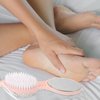Healvian 4 in 1 Pedicure Tool Foot Scrubber Brush Foot File Removers with Foot Rasp Pumice Stone Brush Nail Cleaning Brush Dead Skin Remover for Dry and Wet Foot Care