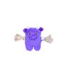 Purple Dragon Greybar Dog Toy Premium Plush with Pull Thru Rope