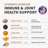 4-in-1 Turmeric and Garlic Supplements with Bioperine 2360 mg Turmeric Ginger Root Capsules with Garlic for Joint, Digestion & Immune Support (120 ct)