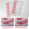 WQINX Dental Floss Picks Soft Silicone interdental Brush, Braces Brush, Floss Picks for Teeth, interdental Brush, Disposable interdental Brush, Suitable for Cleaning Teeth Health(Red, 160pcs)