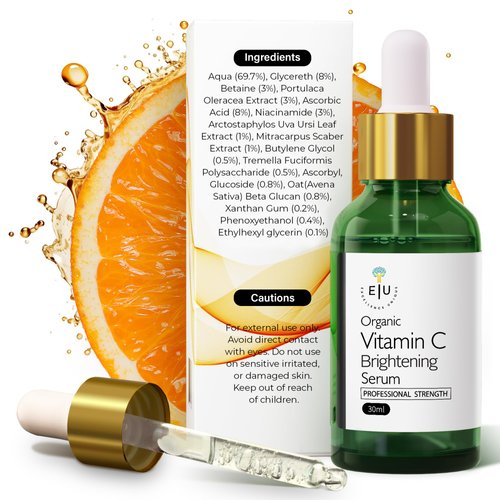 EU Pure Vitamin C Serum for Face - Vitamin C Serum - Anti-Aging Serum - Brighten, Firm, and Hydrate Your Skin with Our Vitamin C Face Serum - Professional Strength, Organic, and Daily Moisturizer