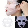 MIBICIRI 2-Pack Silicone Hydrating Mask to Slow Evaporation of Mask Essence, Reusable Mask Sleeve Hook, Facial Moisture Treatment Tool (White)