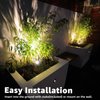 SUNVIE 2 Pack LED Spot Lights Indoor for Plants Uplights Lamp Accent Lighting Decor 120V Warm White Up Spotlight 5.9 FT Cord with Floor Foot Switch (Base and Stake Included)