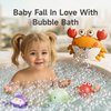 TUMAMA Baby Bath Toy,Bath Bubble Maker Machine with Music,3 Bathtub Wind-Up Toys,Crab Shower Water Toy for Toddlers Kids Boys Grils (Orange)