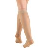 Truform Sheer Compression Stockings, 15-20 mmHg, Women's Knee High Length, Open Toe, 20 Denier, Nude, Small