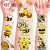 101+ Bee Temporary Tattoos – Printable, Waterproof Fake Tattoos for Kids, Girls, Boys, Teens & Adults – Ideal for Birthday Parties, Decorations (A)