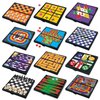 Magnetic Board Game Set by GAMIE - Includes 12 Retro Fun Games - 5" Compact Design - Individually Boxed - Teaches Strategy & Focus - Great for Road Trip/Travel/Camping - Best Gift for Kids Ages 6+