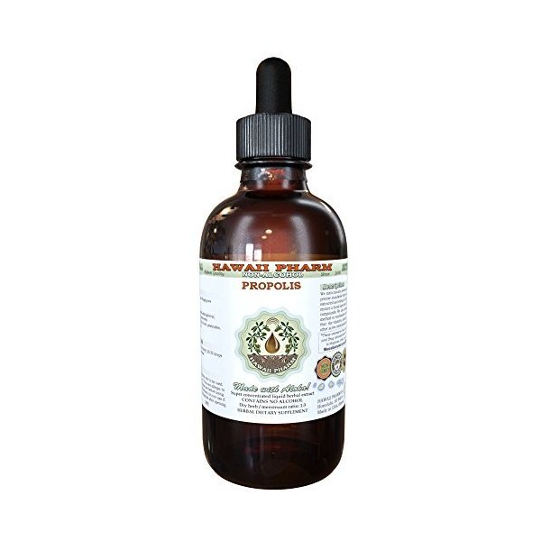 Propolis Alcohol-Free Liquid Extract, Raw Propolis Glycerite Natural Herbal Supplement, Hawaii Pharm, USA 2 fl.oz