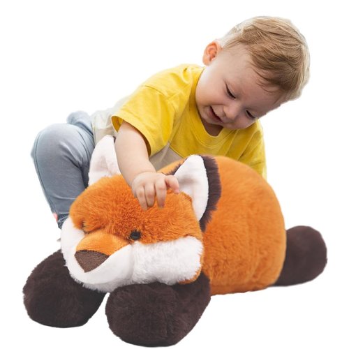 ARELUX Soft 18in Red Fox Stuffed Animals: Fox Plush Cute Cuddly Body Pillow Hug Sleeping Fluffy Wild Animal Toys Bed Decor Plushie Doll Friends Family Member