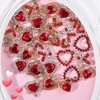 Valentine’s Day Nail Charms 22Pcs Alloy Heart Nail Art Charms Red Nail Gems Accessories Shiny Valentines Heart Nail Rhinestones Jewelry Gold Silver Love Nail Charms for Acrylic Nails Decor Supplies