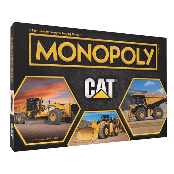Monopoly Caterpillar | Play as Hard Hat, Tool Bag Work Boot & More | Officially Licensed and Collectible Monopoly Game Based On Caterpillar Company for 2-6 Players