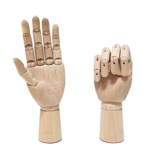 Bleiou 7 Inch Wooden Art Drawing Mannequin Left and Right Hand Art Sectioned Model for Sketch, Painting