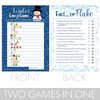 DISTINCTIVS Winter Holiday Party Games – Winter Themed Emoji Picture Guessing Game and Fact or Flake Winter Trivia (2 Game Bundle for Kids) - 25 Dual Sided Cards