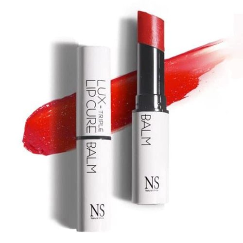 4 million units sold in Korea, Natural Tinted Korean Lip Balm, Petroleum/Paraben Free, Lip Butter | Lux Triple Lip CURE Glossy Balm VENUS (Ruby Red) (0.17oz)