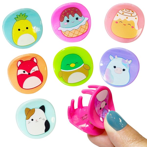 Glam Up Your Look with Squishmallows Butterfly Hair Clips - 8 Cute Hair Clips with Small Claw Clips for Every Occasion - Multi Color - Ages 3+