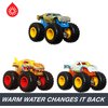 Hot Wheels Monster Trucks 1:64 Color Shifters, 3-Pack of Toy Trucks That Change Decos in Ice Cold Water & Change Back in Warm Water, Toy for Kids, HGX20