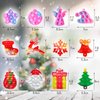 36 Pcs Christmas Mini Push pop Keychain Bubble Squeeze Sensory Fidget Toys, Anxiety Stress Reliever Hand Toys,Party Favors Supplies Christmas Idea Gifts for Kids Adults