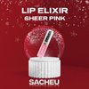 Sacheu Lip Elixir Nourishing Lip Glaze and Lip Tint Gloss. High-Shine Lip Gloss. Moisturizing Lip Gloss Enriched with Lip Oils For Hydrating Smooth Finish, Cruelty-Free (Sheer Pink)