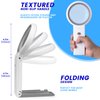 30X 10X Magnifying Glass with Light and Stand, Foldable Handheld Magnifying Glass 18 LED Illuminated Lighted Magnifier for Macular Degeneration, Seniors Reading, Close Work, Coins, Jewelry