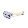 Edwin Jagger DE87BLAMZ Classic Double Edge Manual Eco-Friendly and Reusable Safety Razor for Men and Women for Shaving Cream or Soap Fits All DE Razor Blades (Imitation Ivory)