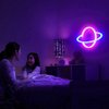 Lumoonosity Planet Neon Sign, USB Powered Planet Light Led Neon Signs with On/Off Switch, Planet Led Sign for Wall Decor, Aesthetic Hanging Saturn Neon Light, Planet Lights for Bedroom, Gaming Room