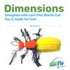 Cat Toy Teaser Wand Refill - Beetle Katfly Teaser Attachment - Yellow