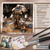 Drybrush Miniature Paint Brushes -10pcs Micro Detail Paint Brush Set, Small Fine Detail Brushes for Acrylics, Watercolors & Paint by Number, Citadel, Figurine, 40k