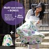Pobi Baby Premium Multi-Use Cover - Nursing Cover, Baby Car Seat Covers, Shopping Cart, High Chair, and Breastfeeding Cover - Ultra-Soft, Stretchy, and Versatile Floral Scarf for Baby and Mom (Allure)