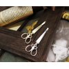 yueton 4pcs Gold and Silver Scissors Shape Barrettes Bobby Pin Hair Clips Bride Headwear Edge Clip Clamps