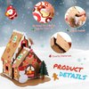 Sumind 3 Sets Christmas Gingerbread House Kit Small Xmas DIY Craft Kit Mini Christmas Cardboard Make-a-Gingerbread House Craft for Christmas Party Craft Holiday Supplies Decor(Classic Style)