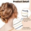150Pcs 2 In Bobby Pins for Women,Hair Pins for Styling Bun Bobby Pins Hair Accessories,Suitable for Women Girls and Salon Dragon Hairstyles with Transparent Storage Box(Black,Brown and Gold)