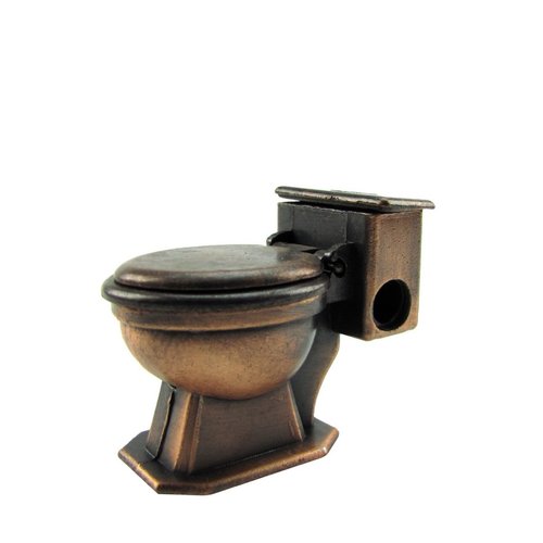 Treasure Gurus 1:12 Scale Metal Toilet Dollhouse Miniature Accessory Die Cast Pencil Sharpener