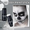 IONSGAKO Black and White Face Paint Stick with Brush Eye Black Stick for Sports Halloween Makeup Face Painting Kit for Clown Skeleton Vampire SFX Makeup