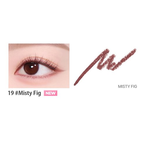 lilybyred Starry Eyes 9 to 9 Gel Eyeliner - K-Beauty, Long-Lasting, Waterproof, Smudge-Proof, 0.5g, 19_Misty Fig