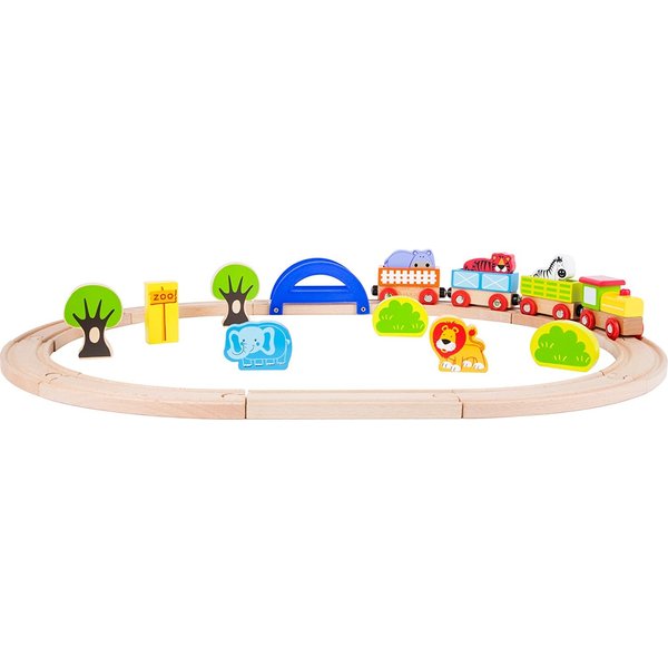Small Foot Wooden Toys My Zoo Train Playset designed for children ages 3+