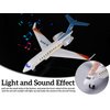 Crelloci Plane Toy Single Airlines Die-Cast G650 Model Airplane Alloy Metal Aircraft Toys Pull Back Business Jet Planes with Lights and Sounds for Kids Boys Girls with Display Rack