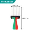 Metal Pick Comb Portable Folding Handle Wide Tooth Comb for Woman and Men (1PCS)