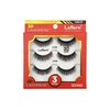 Laflare 3D Cashmere False Eyelashes 3 pcs Multipack, Ultra Soft, Glam, Wispy, Fresh, Luxurious, Cruelty-Free, Reusable, 100% Cashmere Texture, Fake Eyelashes 3 Pairs Eco Pack (F88X3P)