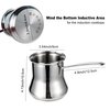 IMEEA Turkish Coffee Pot Arabic Coffee Pot Cezve Turkish Coffee Pot 18/10 Stainless Steel Greek Coffee Pot Briki Turkish Coffee Maker (16.9 Ounces)