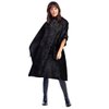 Betty Dain Black Jaguar Bleach-proof All Purpose Styling Cape, Material Defends Against Bleach Stains, Color Proof, Chemical Proof, Waterproof, Lightweight Embossed Nylon, Black