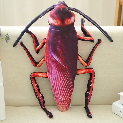 The Flash Store 29.5 in Creative 3D Cockroach Plush Pillow Realistic Giant Cockroach Stuffed Animal Toy FunnyThrow Pillow Boys and Girls Unique Birthday Gift (75 cm)
