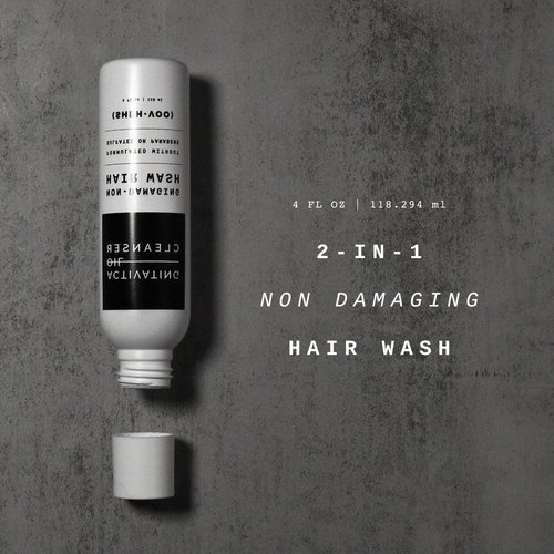 (SHEH•VOO) Activating Oil Cleanser - 2 in 1 Non-Damaging Hair Wash - Shampoo/Conditioner Alternative - Sulfate & Paraben Free (4 fl oz)