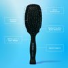 Gimme Beauty - Medium Hair Brush - Damage-Free Detangling Hair Brush for All Hair Types - Soft Bristle Brush with Anti-Static & Heat Resistant Nylon Bristles