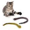 Glaciart One Felt Cat Snake Toy – Soft Fuzzy Enrichment 100% Natural Wool Toy - Interactive Catnip Play Cat Toy Set - Safe for Pets, Non-AZO Colored Dyes - 18” Long