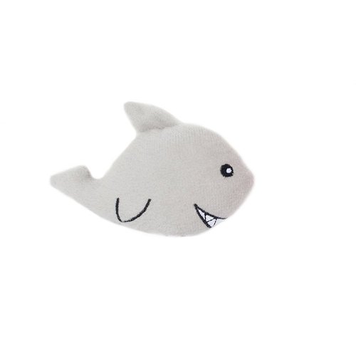 ZippyPaws - Sea Buddies Burrow, Interactive Squeaky Hide and Seek Plush Dog Toy - Sharks Miniz