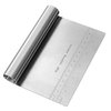Pro Dough Pastry Scraper/Cutter/Chopper Stainless Steel Mirror Polished with Measuring Scale Multipurpose- Cake, Pizza Cutter - Pastry Bread Separator Scale Knife