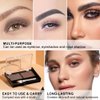 Eyebrow Powder Kit,Eye Brow Powder for Women Long-Lasting Waterproof Two Colors Brow Filler Get Full Defined Natural Brows,Eye Brow Contour Palette with Double-ended Eyebrow Brush-Dark Brown+Dark Gray